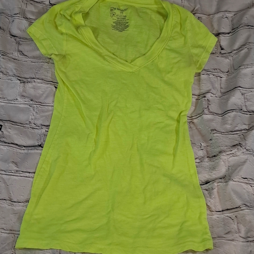 Bright yellow No Boundaries tee size small